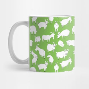 Goats Playing – green Mug